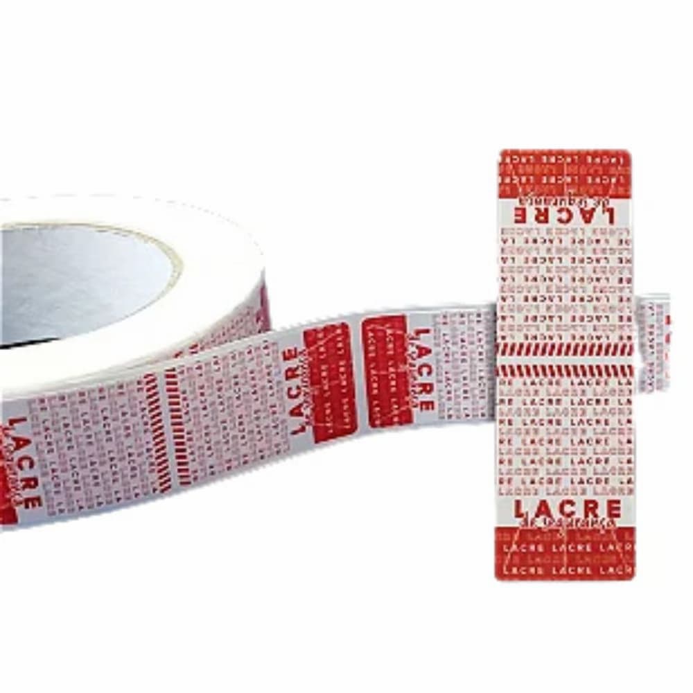 Etiqueta Lacre Segurança Delivery 30x90 Vermelho Pluma (500 Un)