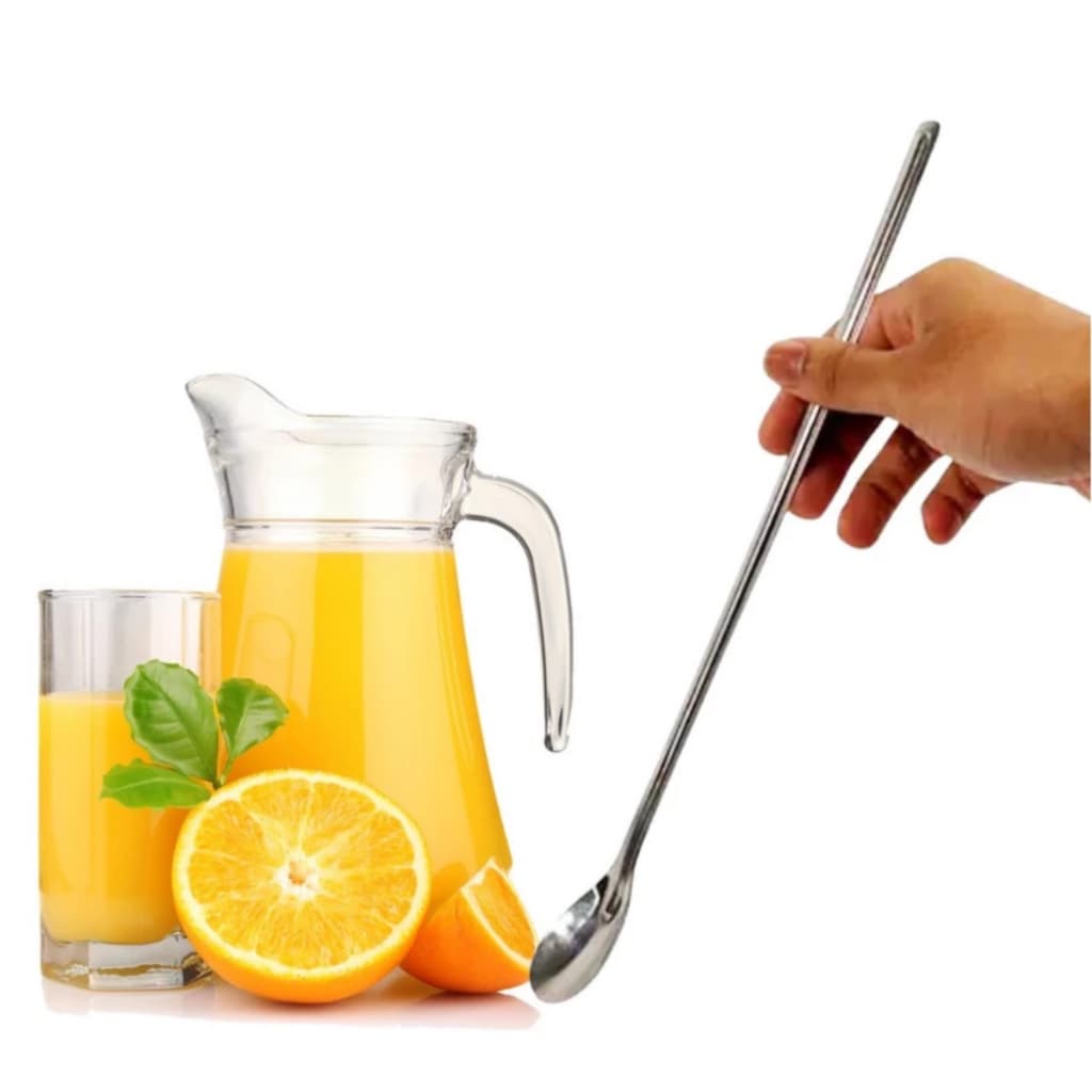 Colher Bailarina Para Suco longa 30 cm Aço Inox