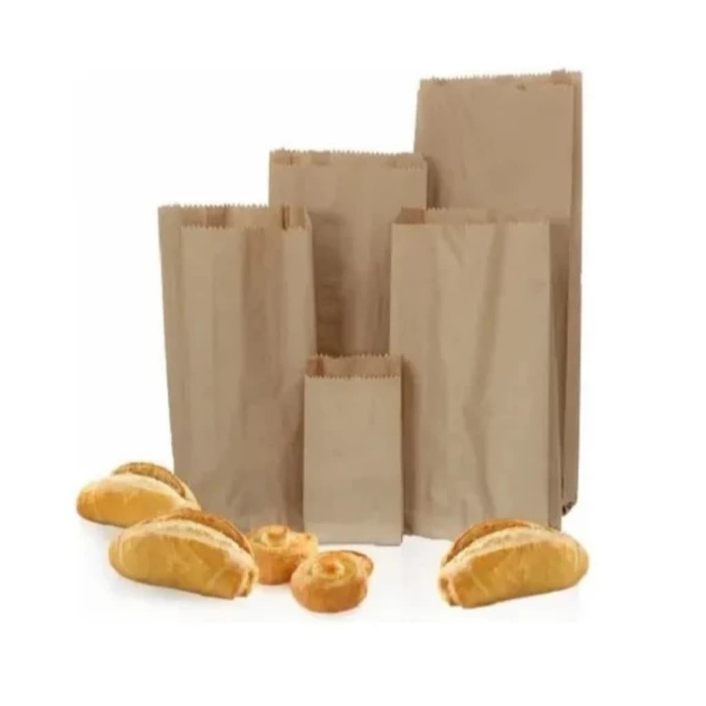 250 Sacos de Papel Pardo  Kraft Saco pardo de padaria Balcão.