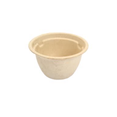 Kit de Pote de Fibra Vegetal 60ml - c/ 100 unidades c/tampa - Para Delivery