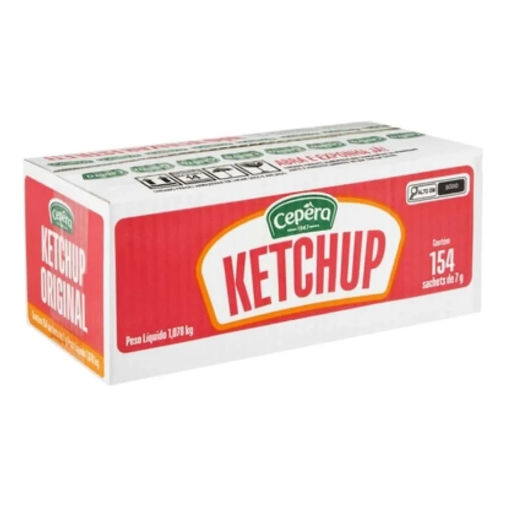 Ketchup Cepêra Sachê 7grs - Caixa C/ 154 Unds