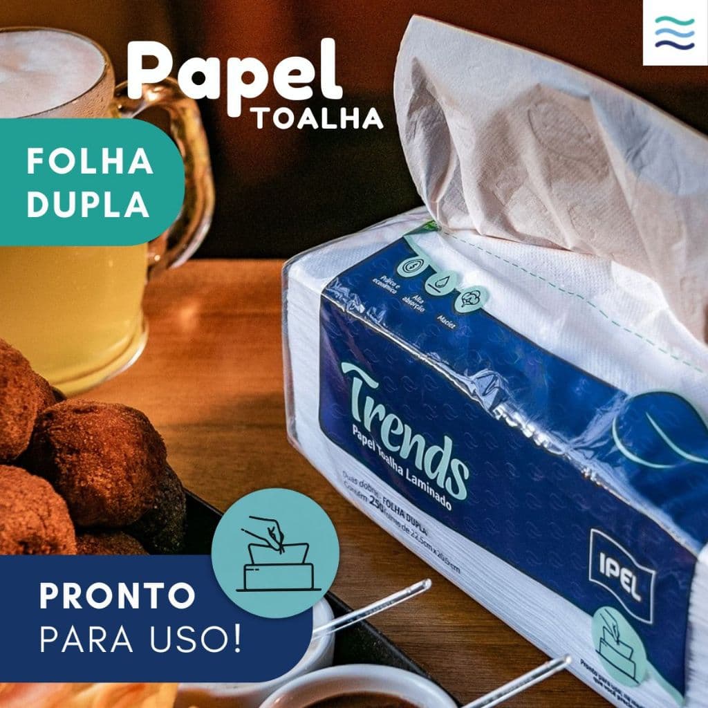 Papel Toalha Interfolha Ipel Trends Folha Dupla 250 Folhas 2 Dobras