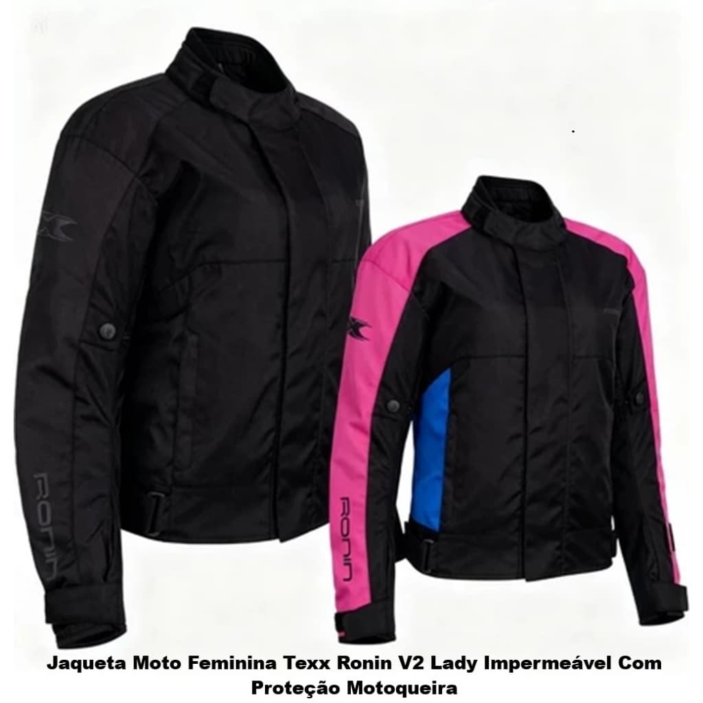 Jaqueta Moto Feminina Texx Ronin V2 Lady Impermeável Com Proteção Motoqueira