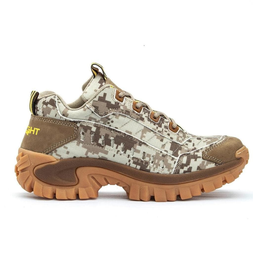 Bota Coturno Tênis Masculino Cano Curto Casual em Couro Legítimo Antiderrapante Cat Light Original