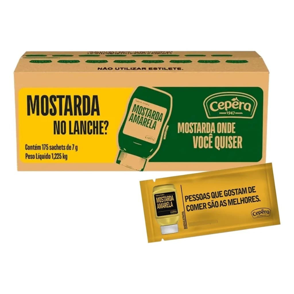 Mostarda Cepêra Sachê 7grs - Caixa C/ 175 Unds