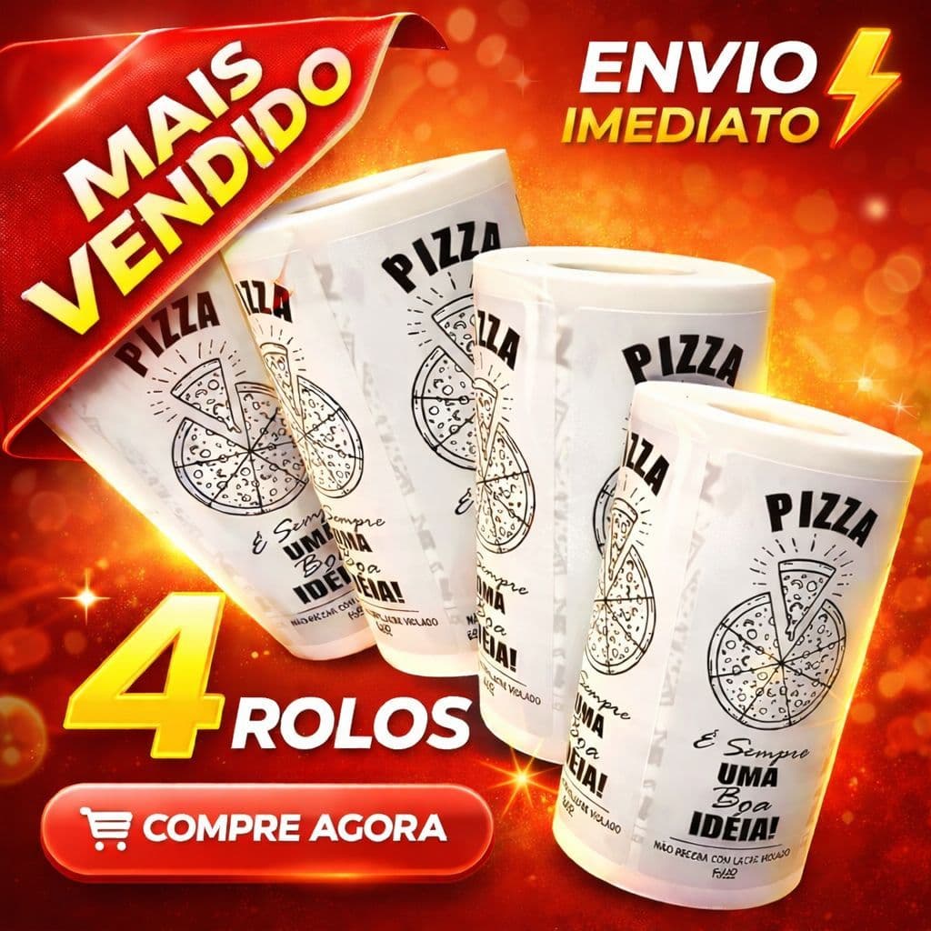 Kit 4 Rolos LACRE DELIVERY PIZZA ADESIVO SEGURANÇA IFOOD ETIQUETA RAPPI