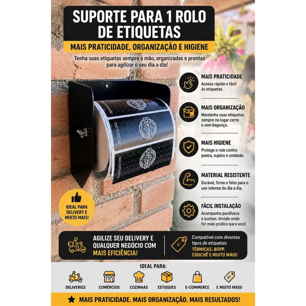 Suporte Para Etiquetas - Lacre De Segurança - Delivery