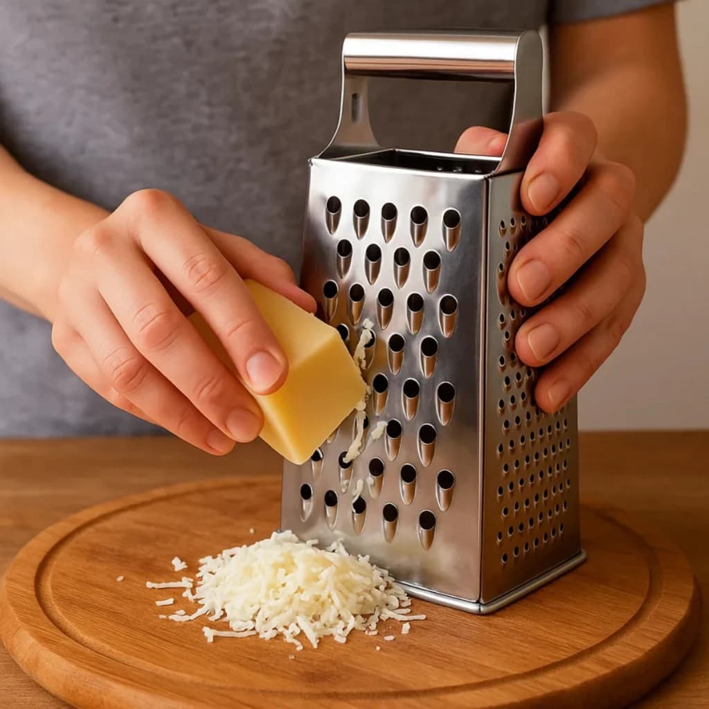 Ralador de inox 4 faces 20,5 cm ralador de queijo ralar aço inoxidável para cozinha durável legumes