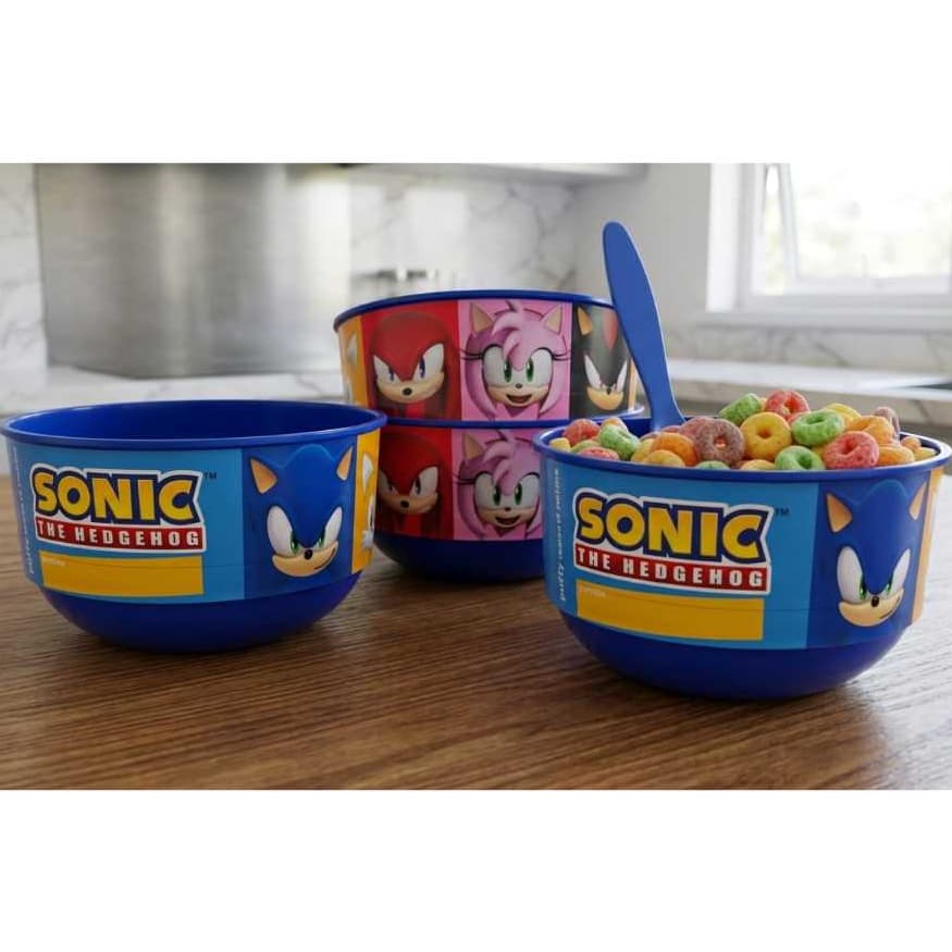 Kit 3 Bowl Tigela Personalizada 550ml Sonic ou Hello KItty Compre + Pague