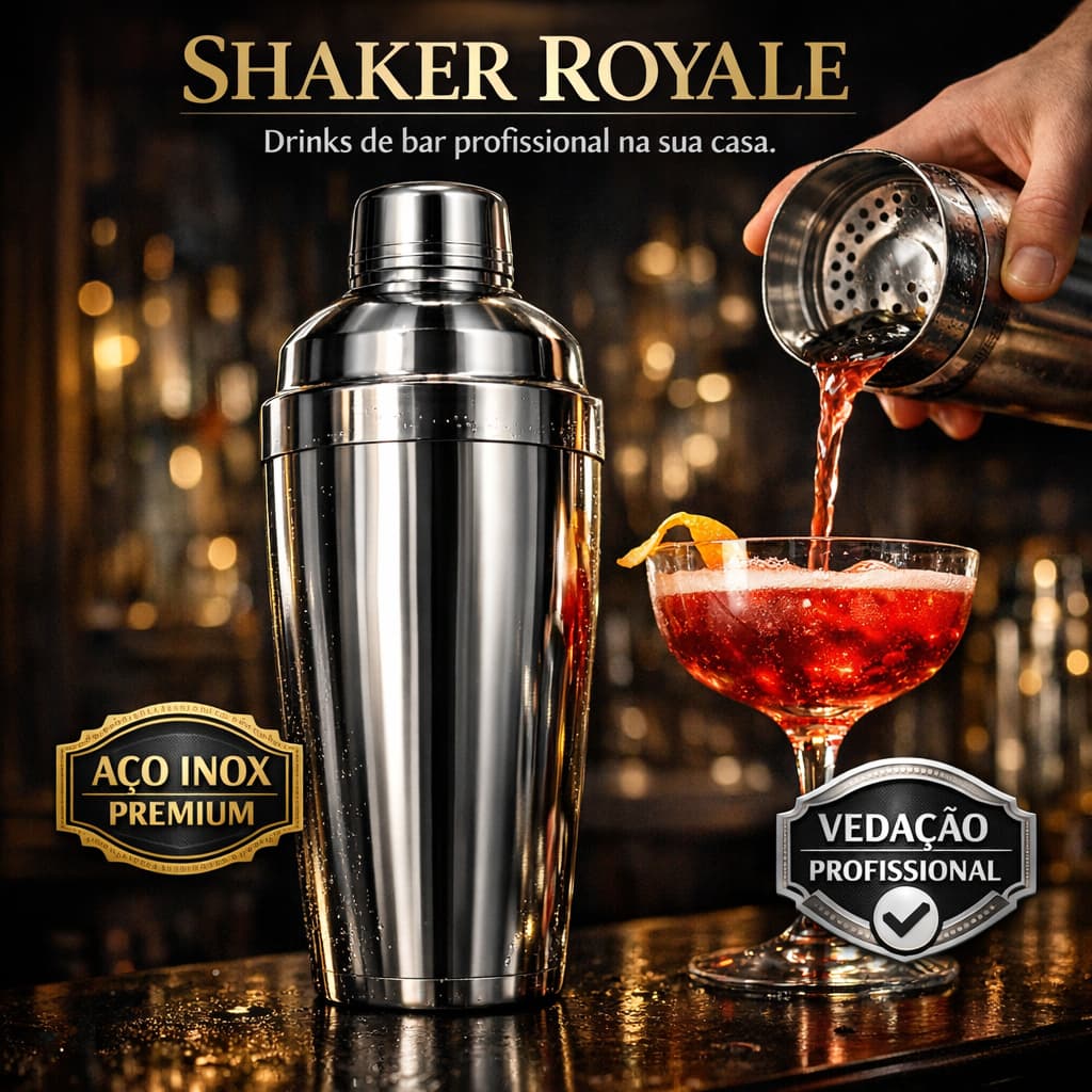 Coqueteleira Inox Alta Capacidade 500 e 750 ml Shaker Profissional Misturador Bebidas