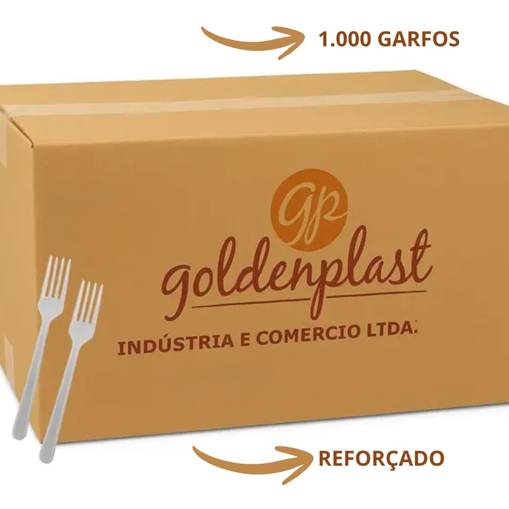 Garfo refeição Descartável Reforçada branca Resistente