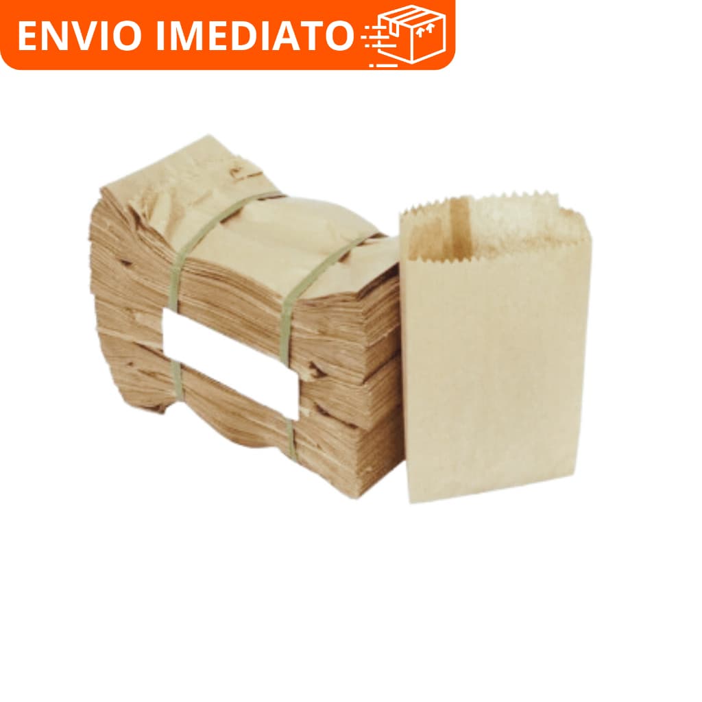 500 Sacos Kraft 5kg Reforçado Embalagem Papel Delivery Mercado Padaria