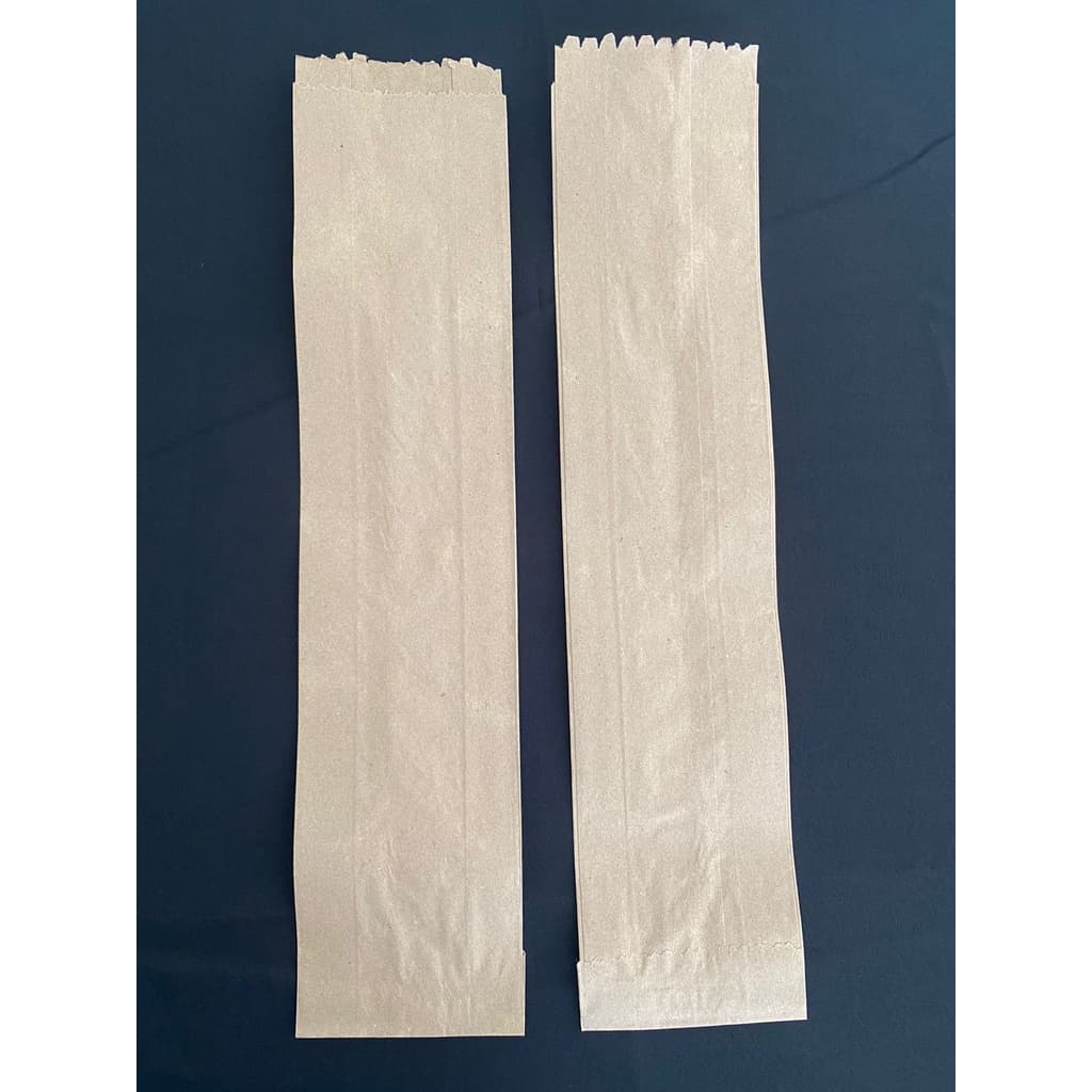 100 Sacos de Papel Pardo Kraft mix 1P Baguete/Bisnaga Saco pardo de padaria Balcão