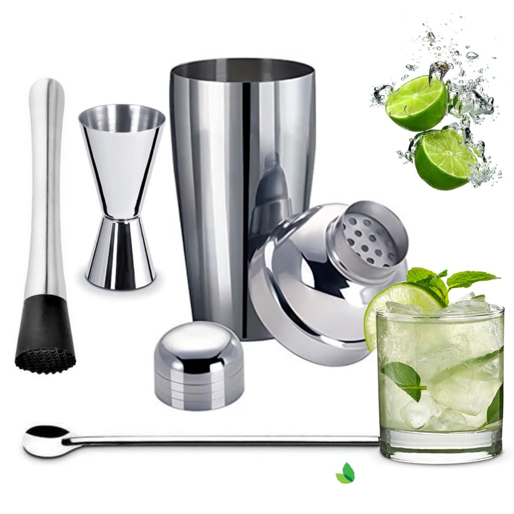 Kit Caipirinha Profissional De Inox Coqueteleira I 750 ml
