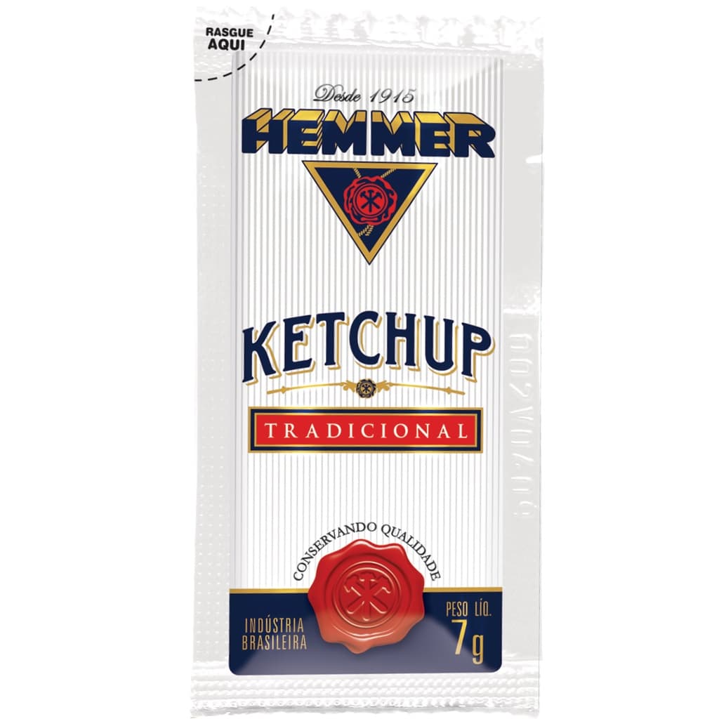 Ketchup Tradicional Sachê Caixa C/190 X 7g - Hemmer