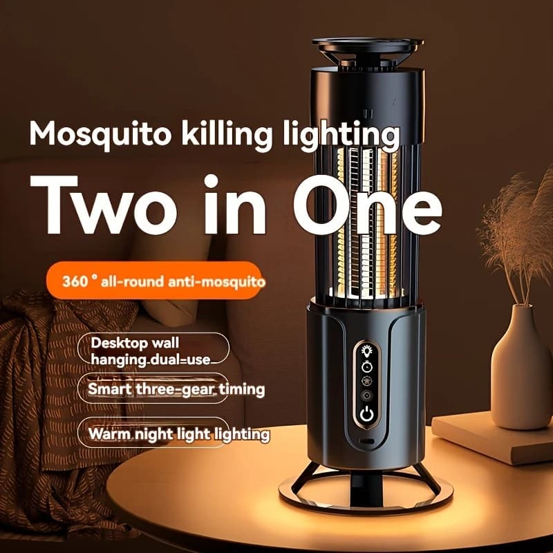 Lâmpada Elétrica Mata-Mosquitos Com Luz UV Usb Recarregável Armadilha Para Insetos
