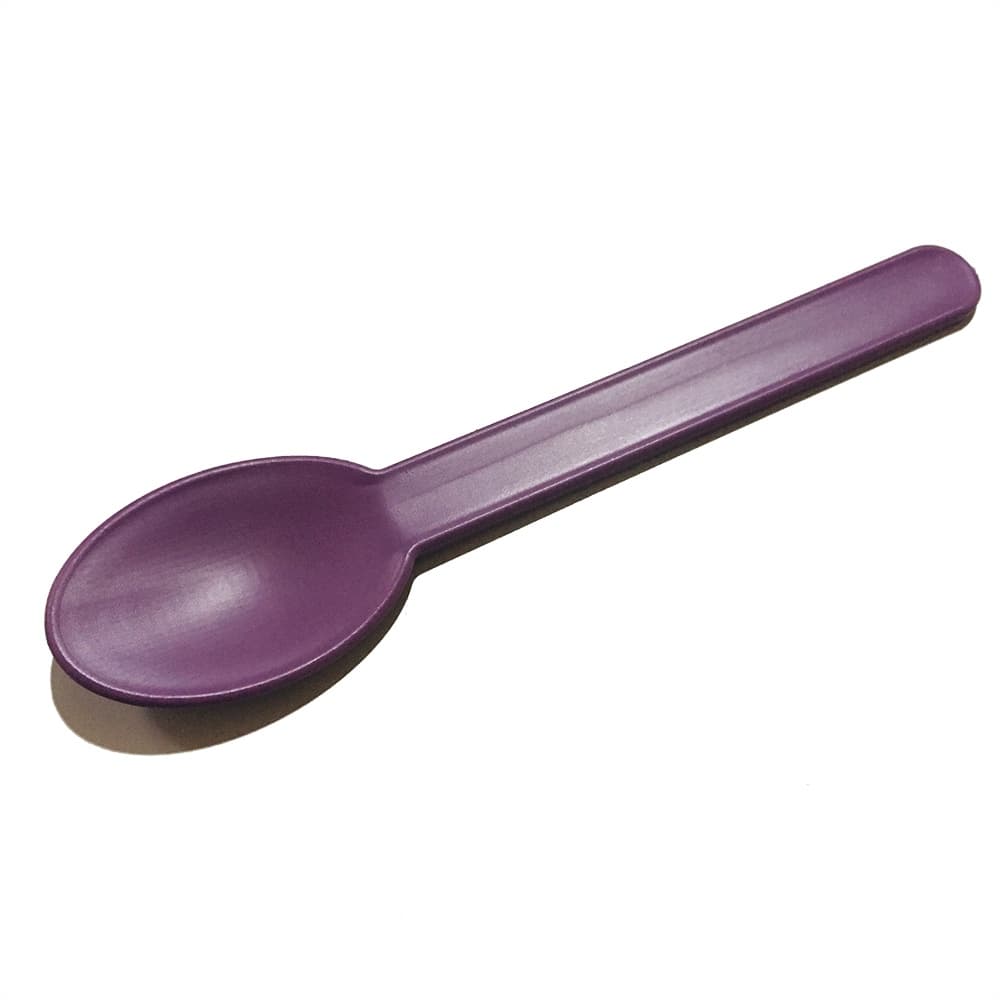 Colher Descartável Biodegradável Reforçada Sobremesa Cor Roxa Açaí Cx. 1000 und.