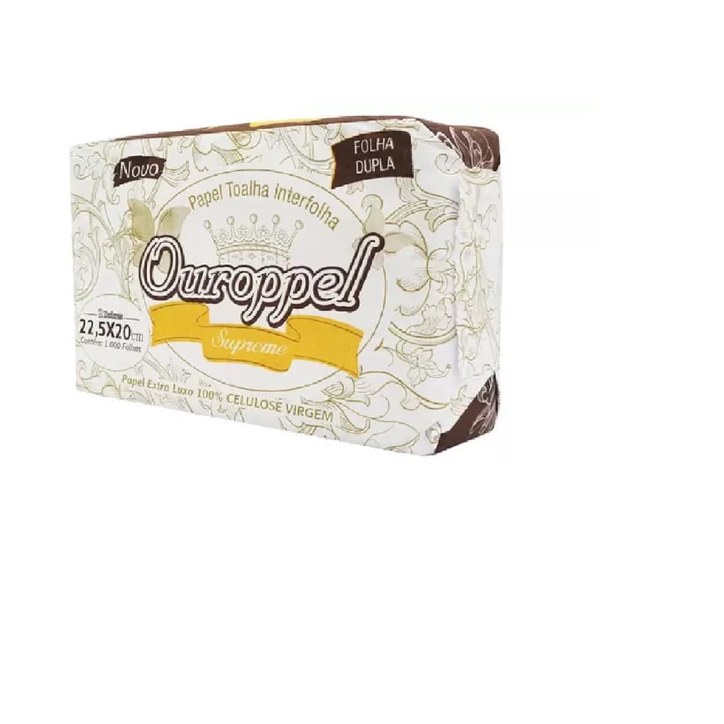 Papel Interfolha Folha Dupla  Premium 22,5x20cm 100% Celulose