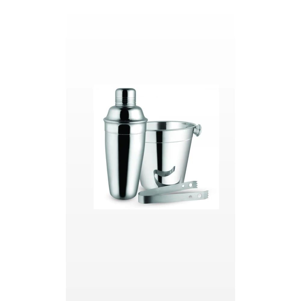 Kit Bar 3 Pçs/ Inox Coqueteleira 750 Ml Balde E Pegador - Clink
