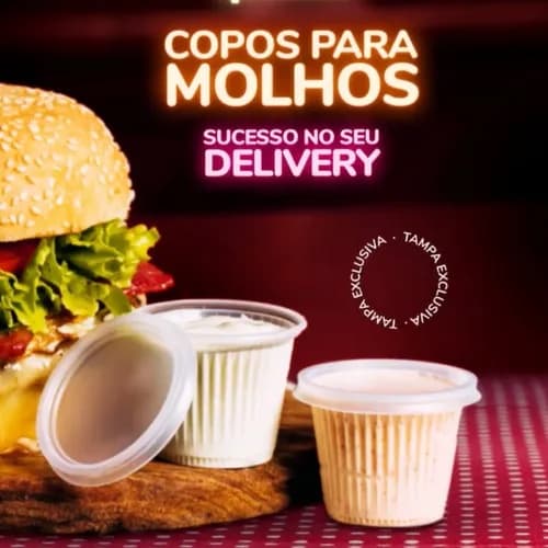 Pote Para Molho Delivery 50ml 1000 Unidades Descartável