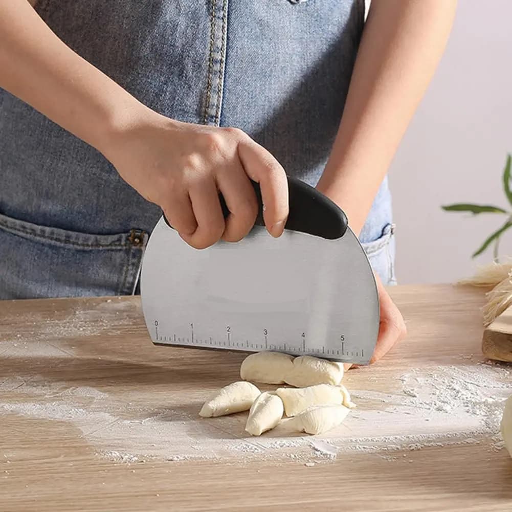 Espátula Raspadora com Medidas Confeiteiro Inox Corta Massa Culinária