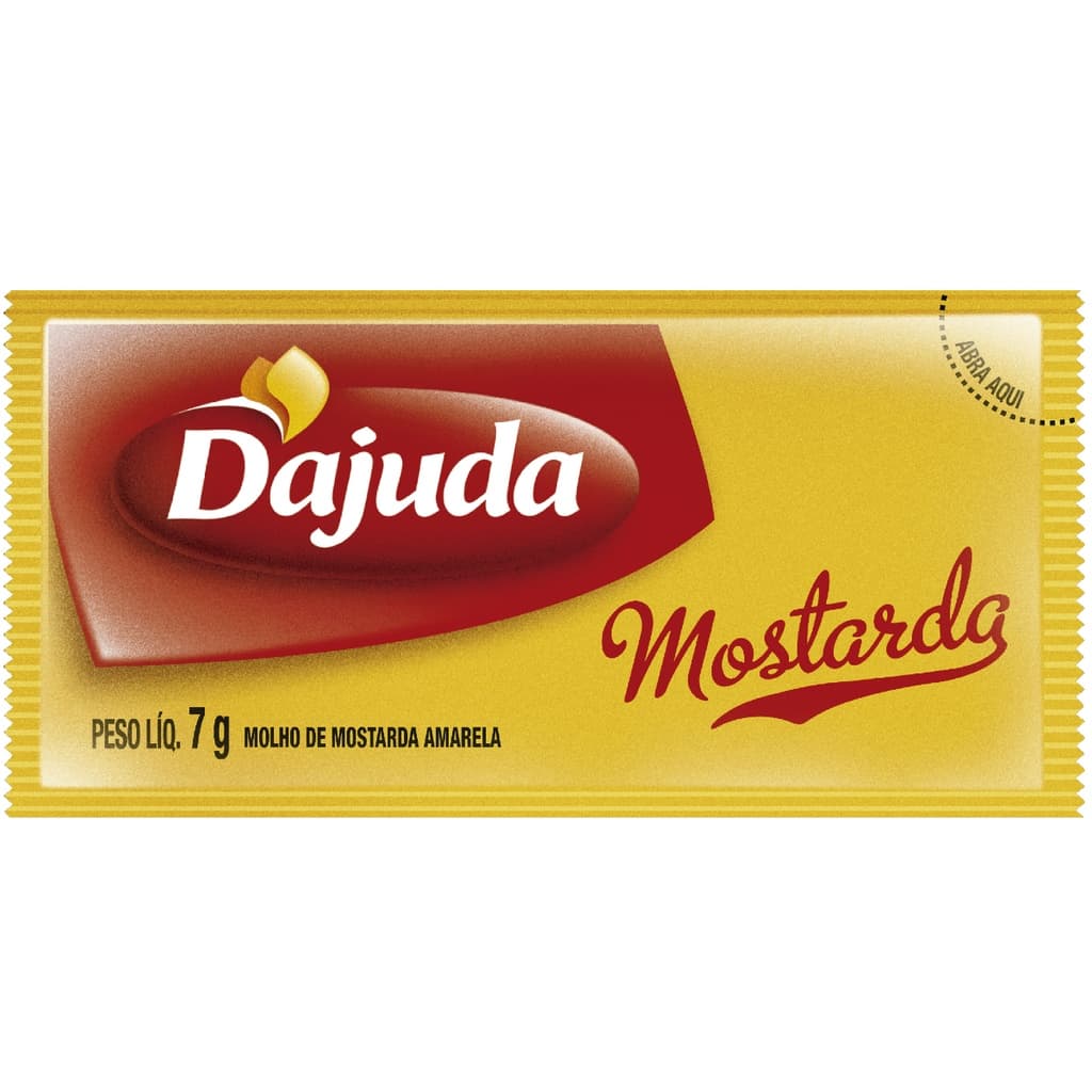 Mostarda Amarela Tradicional Sachê Caixa C/192 x 7g - Dajuda