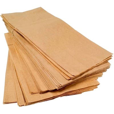 50 Sacos de Papel Kraft. Saco Pardo de Padaria. Lanche, Delivery , Artesanatos Mimos,  Bijuterias. Papel Natural.