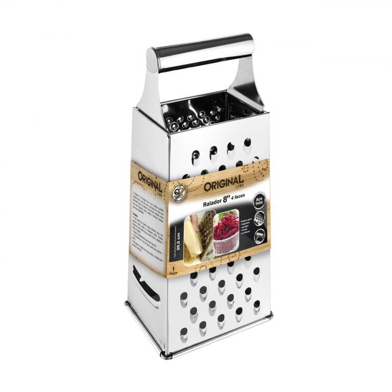 Ralador De Legumes, Queijo, Frutas Em Aço Inox 4 Faces 8” 20,5 CM Original Line Ref. SL0221