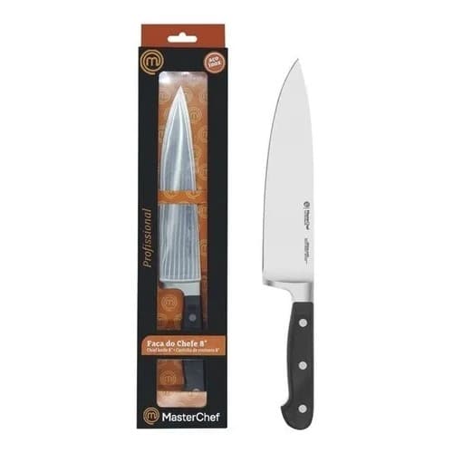 Faca Do Chef Profissional Inox Churrasco Cozinha Grande 8''