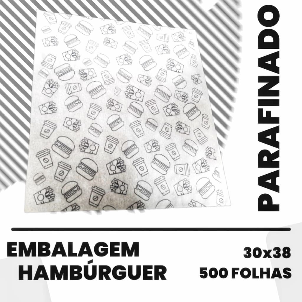PAPEL MANTEIGA SEGURAR EMBRULHAR EMBALAR LANCHES HAMBURGUER
