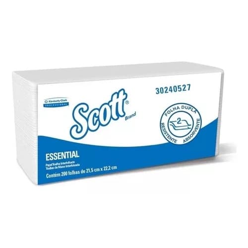 Papel Toalha Interfolha SCOTT ESSENTIAL c/ 1200 Folhas dupla