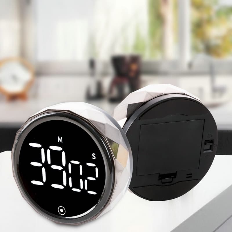 Temporizador Digital Programável Timer De Cozinha Magnético Alarme Relógio Academia Cronometro