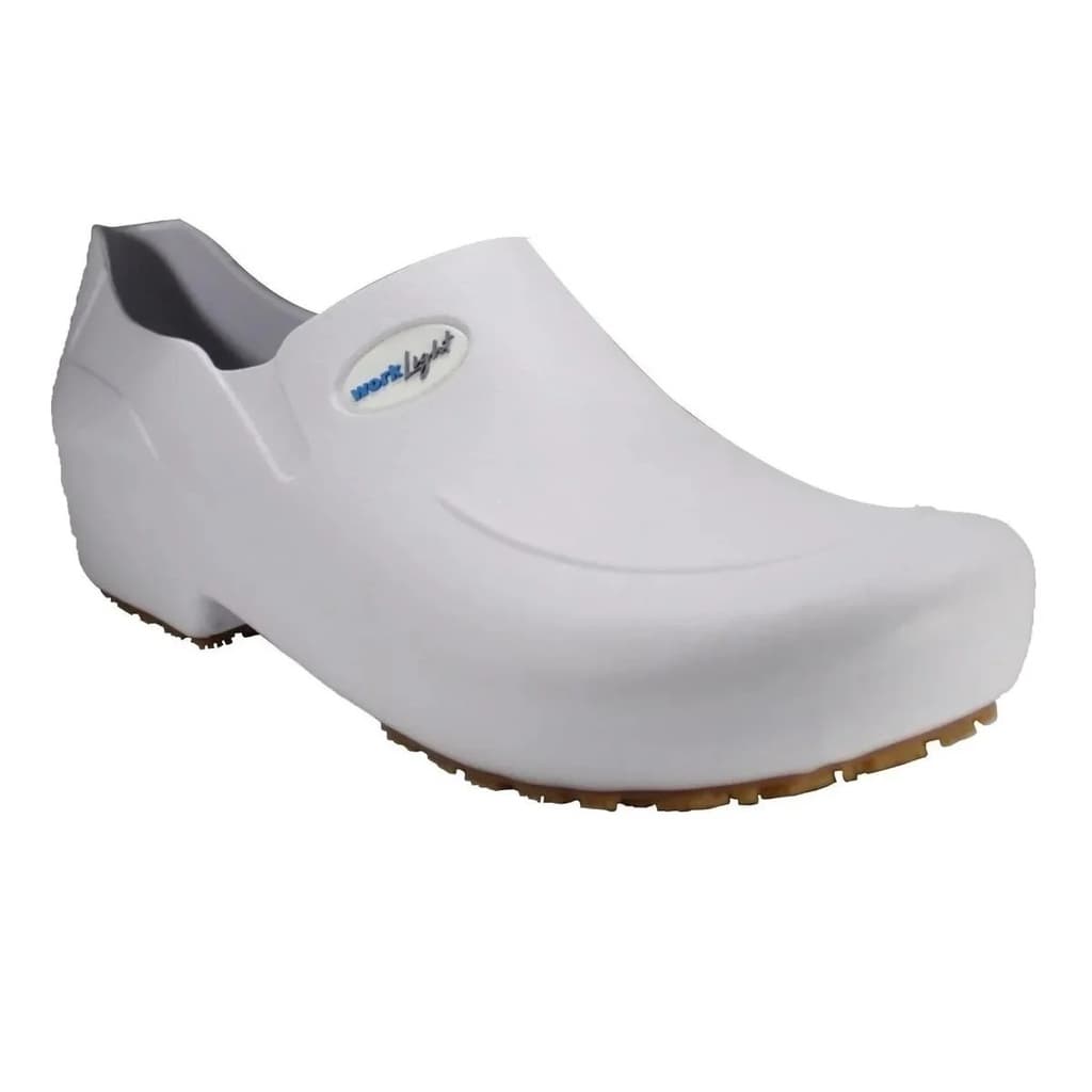 Sapato Antiderrapante Hospital Cozinha em EVA Worklight Branco ou Preto