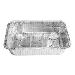 Bandeja Alumínio Retangular Com Tampa 750ml Wyda 100un