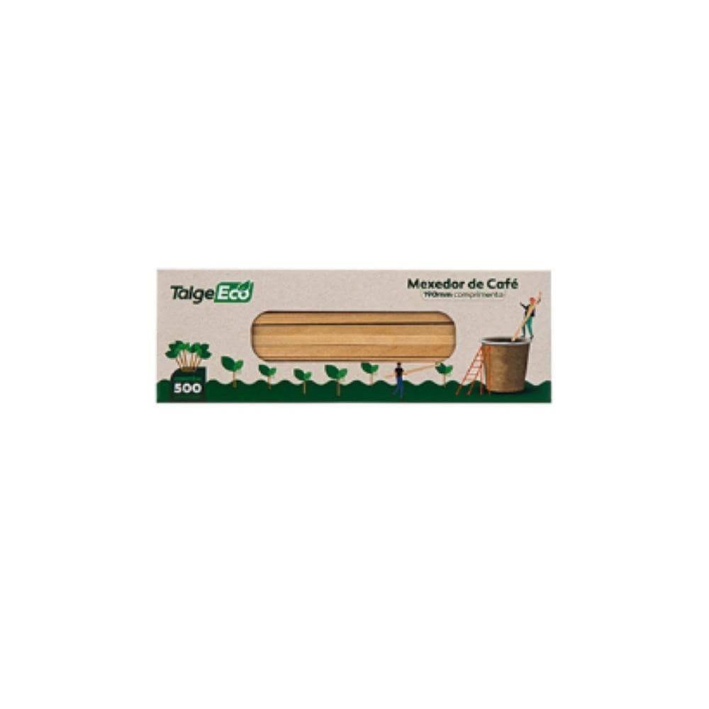 Mexedor De Café De Madeira 190MM Com 500 Unidades Talge