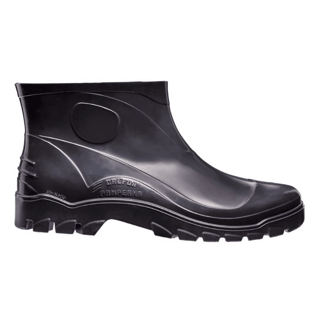 Bota Botina de PVC Stivaletto Cano Extra Curto Preta CA 18472 Calfor
