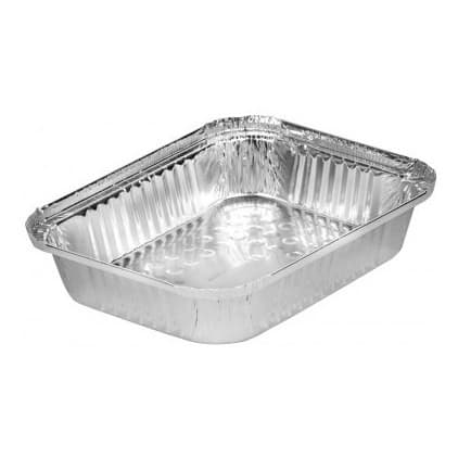 Bandeja Alumínio Retangular Com Tampa 1.150ml 100un