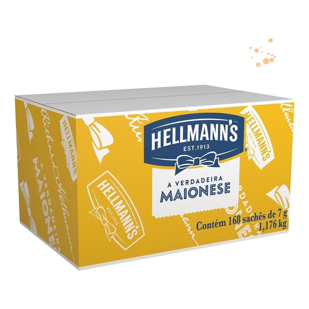 Maionese Hellmans Sachê 7g Caixa Com 168 Unidades
