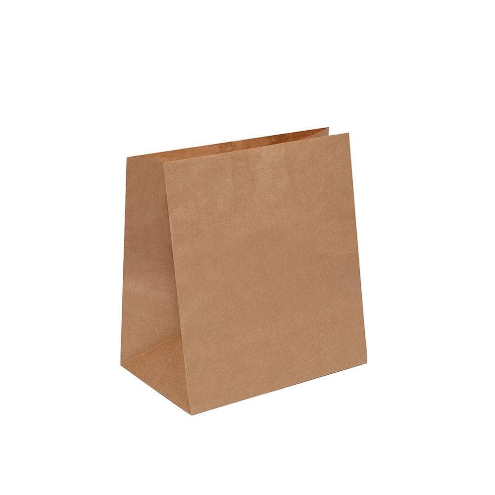 500 Unidades Sacos de papel Kraft para Delivery e Mercado Compras tamanho Médio 28,5x24 cm
