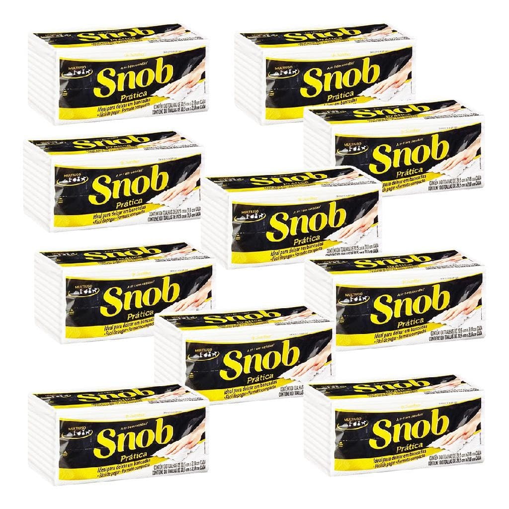 Snob Papel Toalha Interfolha Folha Dupla C/ 1000 Folhas