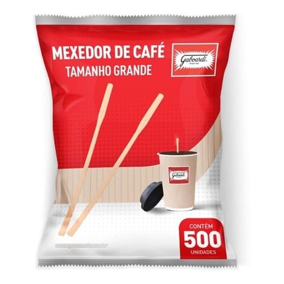 Mexedor / Palheta De Madeira Para Café 15cm Pacote 500 Unid