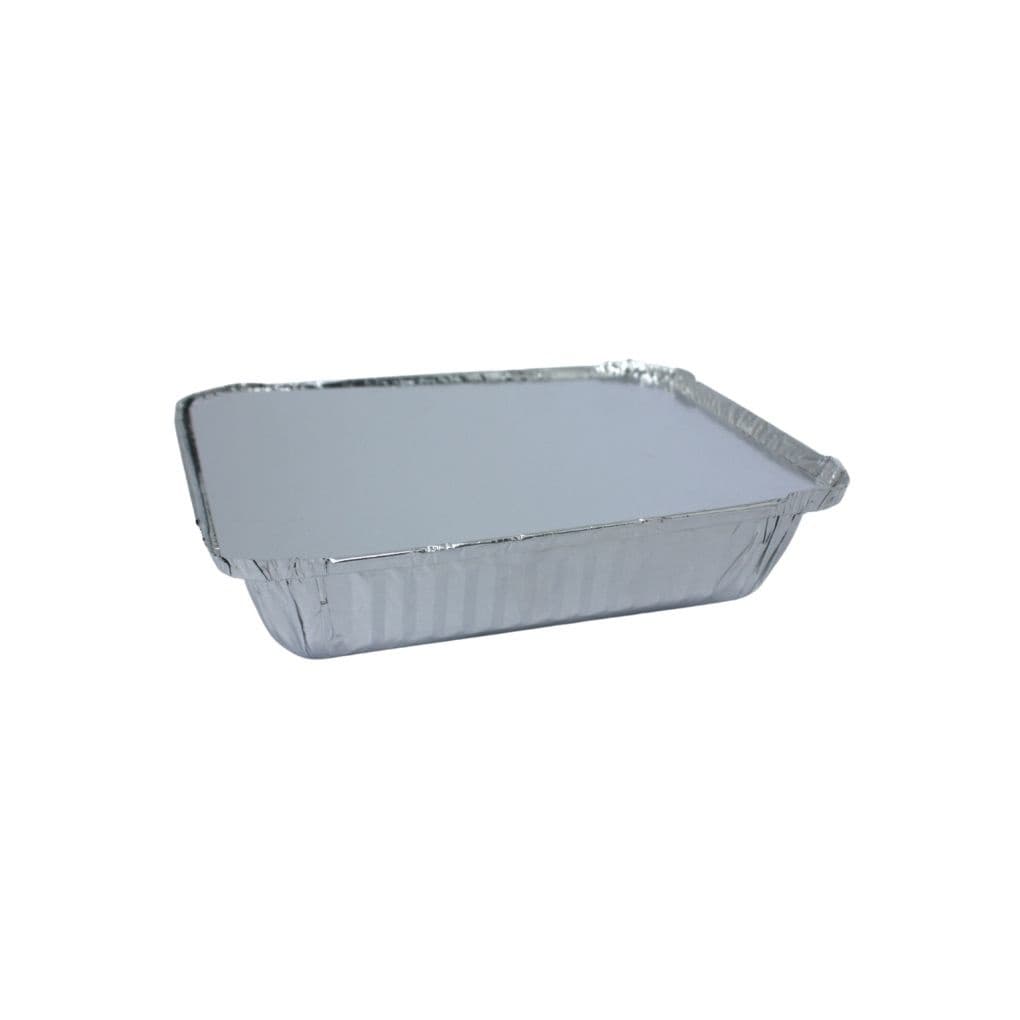 BANDEJA DE ALUMÍNIO RETANGULAR COM TAMPA 850ML - D1-100