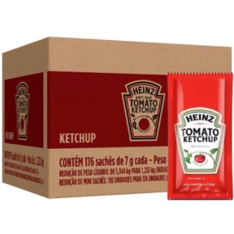 ketchup Heinz sache 7g caixa com 144 unidades