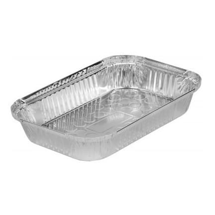 Bandeja Alumínio Retangular Com Tampa 1.000ml 100un