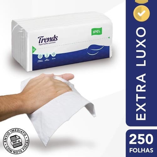 Papel Toalha Interfolha Trends Folhas Dupla Extra Luxo C/ 250 Folhas  -  Ipel