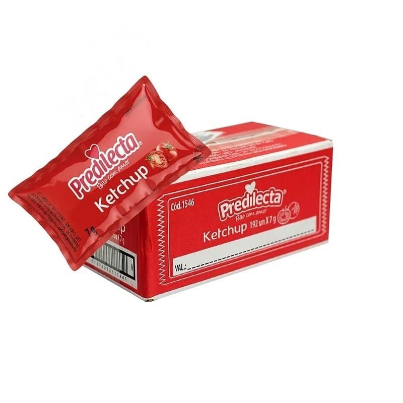 Ketchup Predilecta Sachê 7g Caixa 144 Unidades