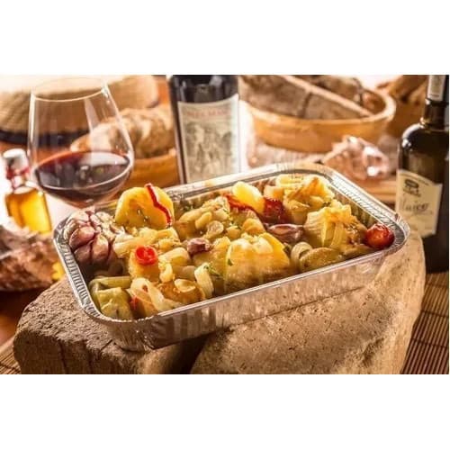 Bandeja de Alumínio Retangular 1500ml c/ 100 unid