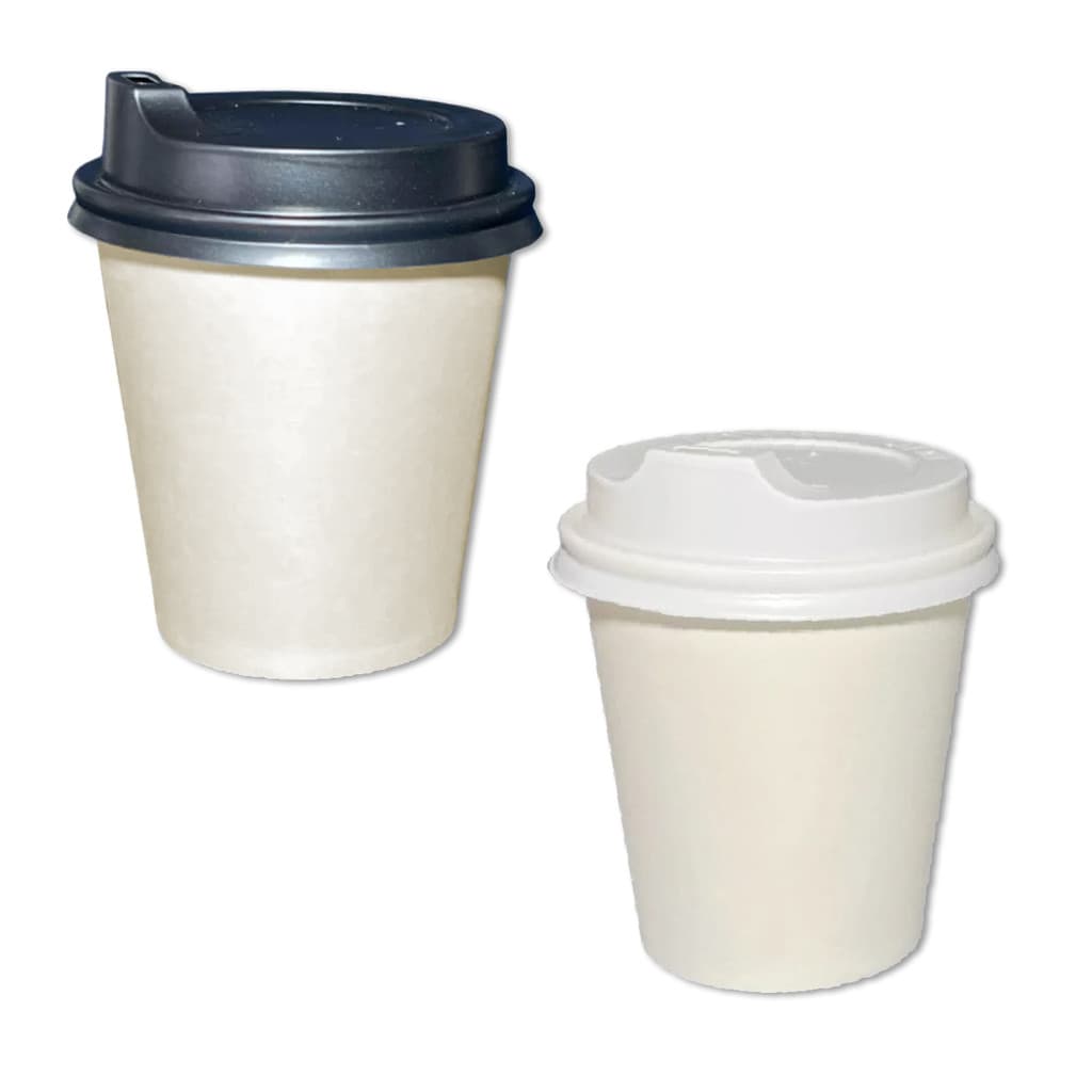 Copo Papel Branco 200ml C/ Tampa Biodegradável 100un Térmico