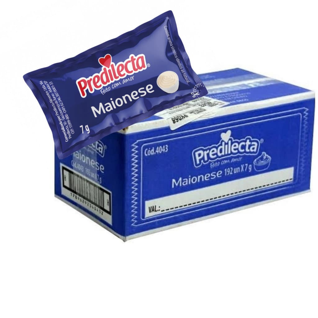 Maionese em Sachê Predilecta 7g – Caixa com 144 Unidades