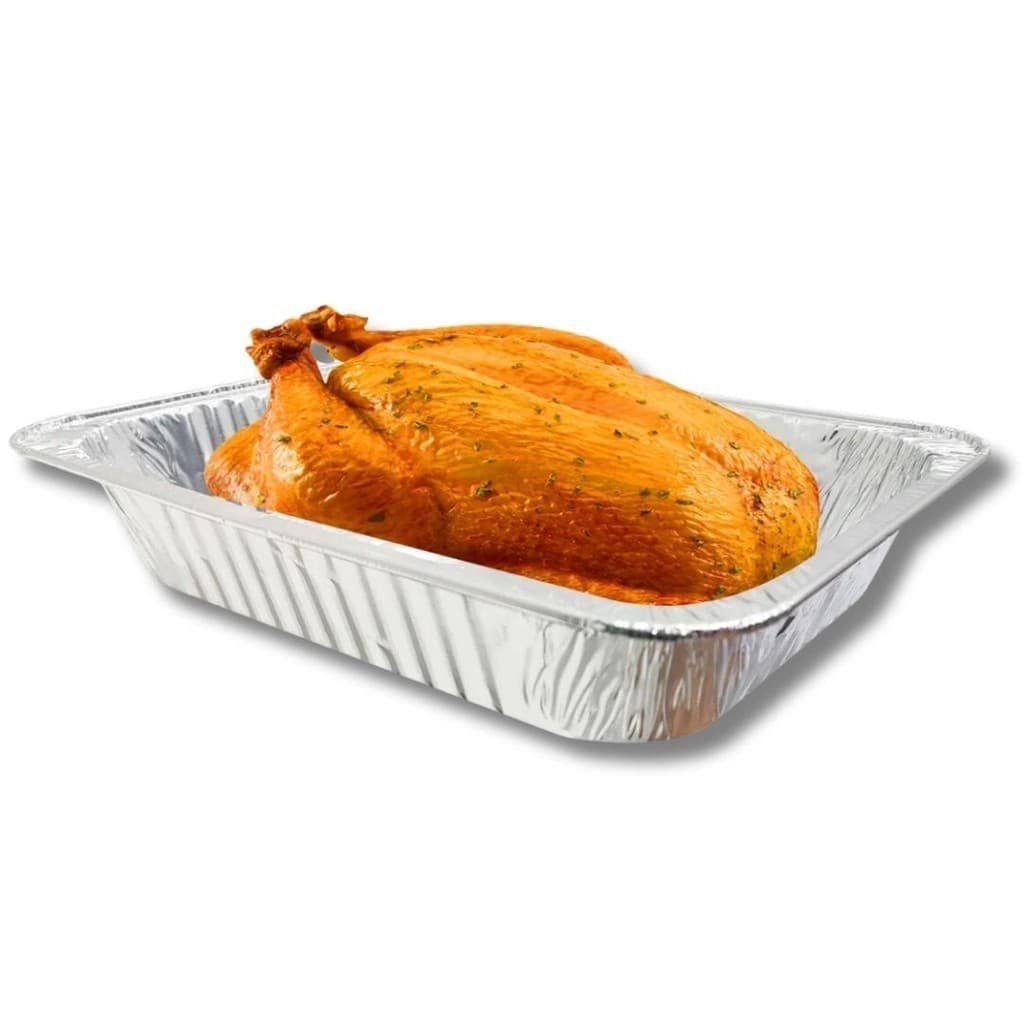 ASSADEIRA BANDEJA FORMA DE ALUMINIO DESCARTAVEL RETANGULAR 1 L.  C/ 100 UN. (WYDA/MELLO/VABENE)